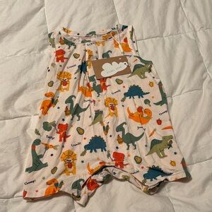Angel Dear Dinosaur Print Toddler  Romper